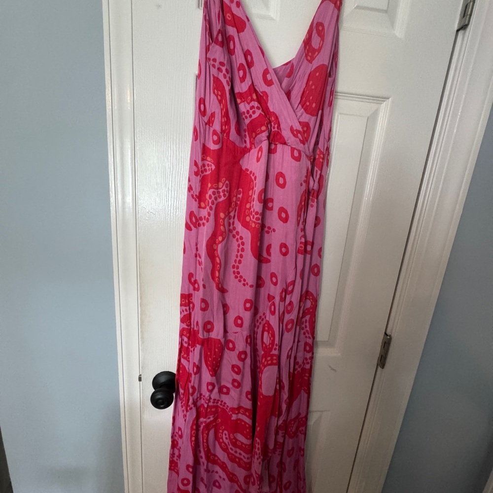 FARM Rio Pink and Red Wrap Maxi Dress - excellent condition! - Picture 4 of 6